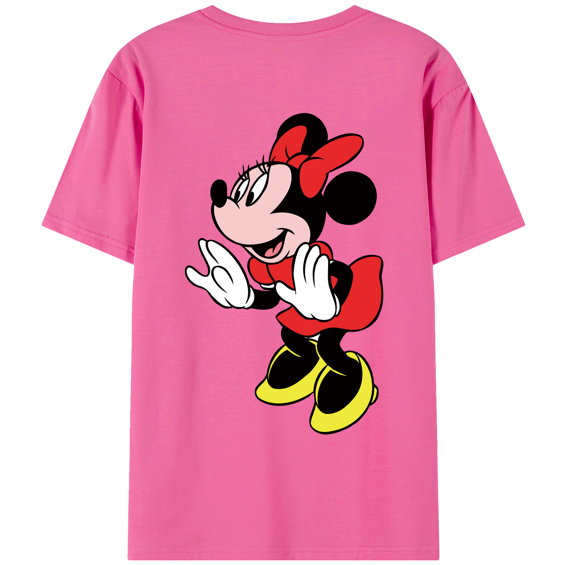 （画像用） ミッキーマウス Mickey Mouse レディース半袖Tシャツ(バックプリント)